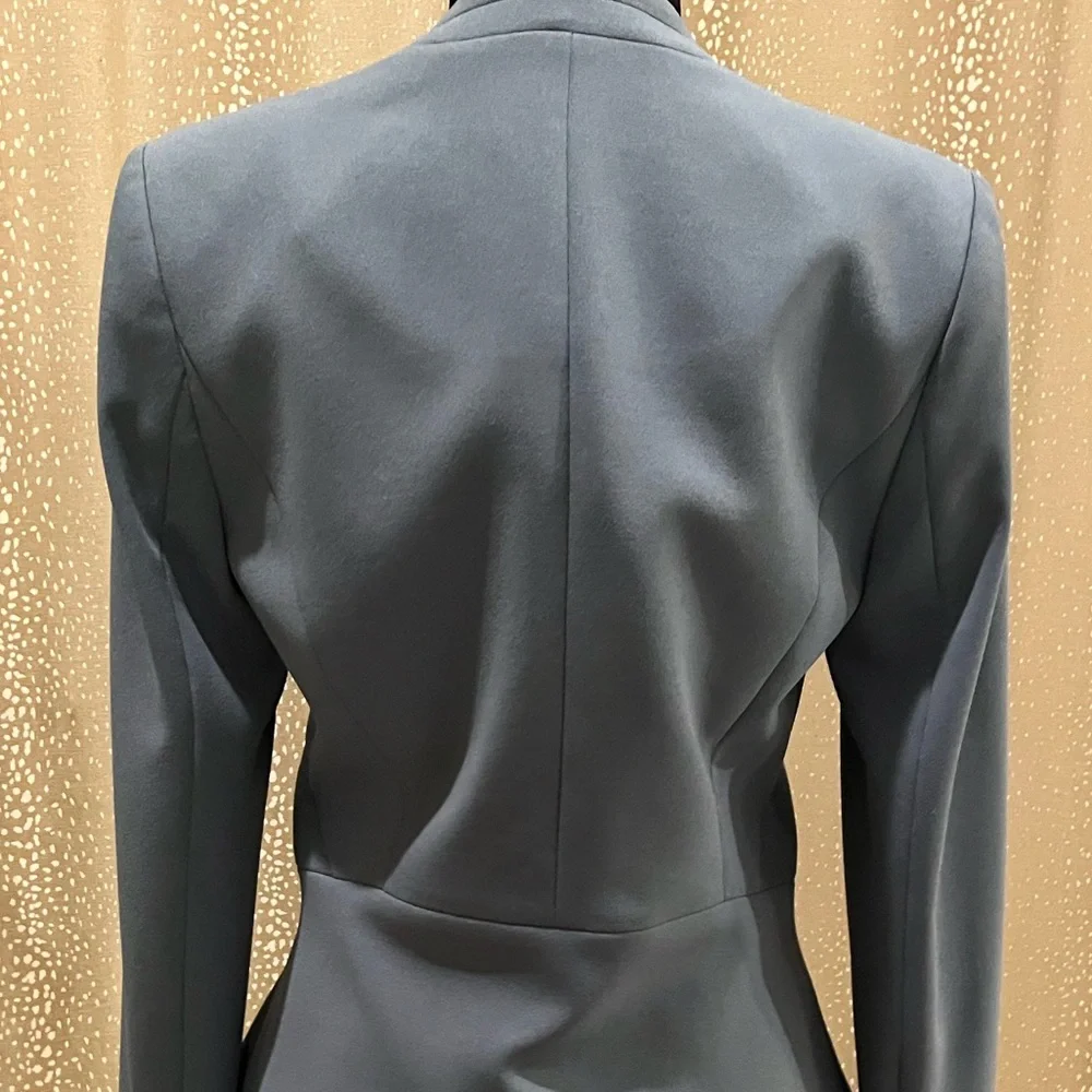 Calvin Klein Zip Up Slate Blue Blazer - Picture 3 of 8